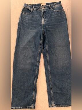 Everlane Straight-Leg High Rise Blue Denim Jeans